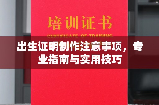 上杭出生证明制作注意事项，专业指南与实用技巧